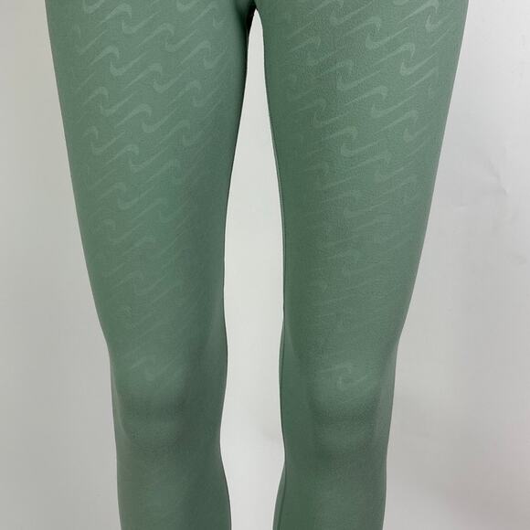 Nike Dri-Fit Check Logo Icon Mint Sage Green Pull-On Athletic Leggings Size S - Picture 6 of 9